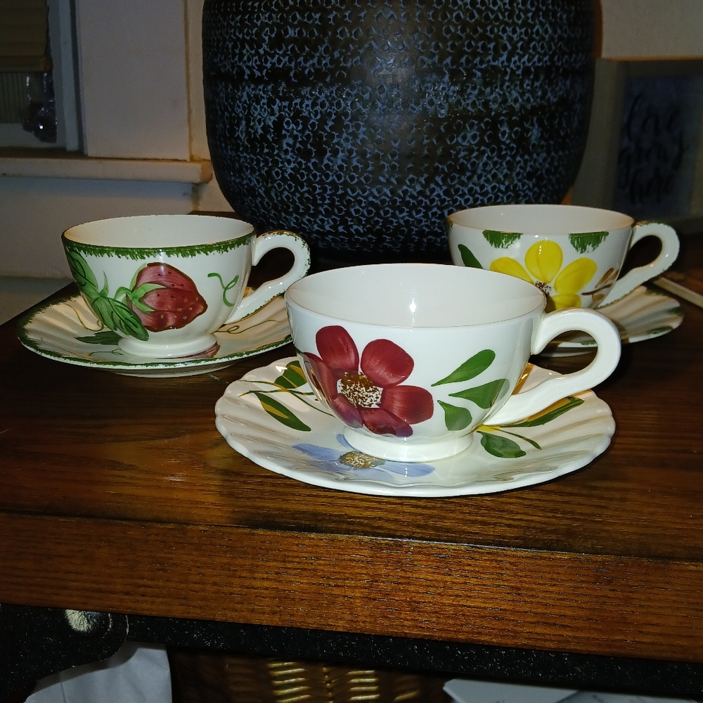Pottery cup and saucer vintage